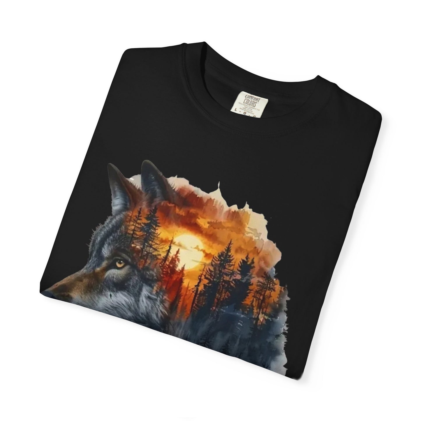 Wolf Reflection Garment-Dyed T-Shirt, Nature Tee, Wilderness Shirt, Animal Lover Clothing, Gift for Outdoorsy Friends
