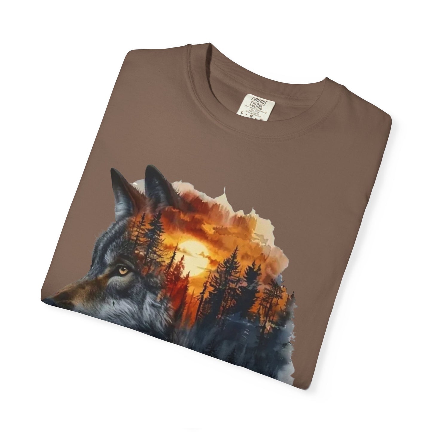 Wolf Reflection Garment-Dyed T-Shirt, Nature Tee, Wilderness Shirt, Animal Lover Clothing, Gift for Outdoorsy Friends