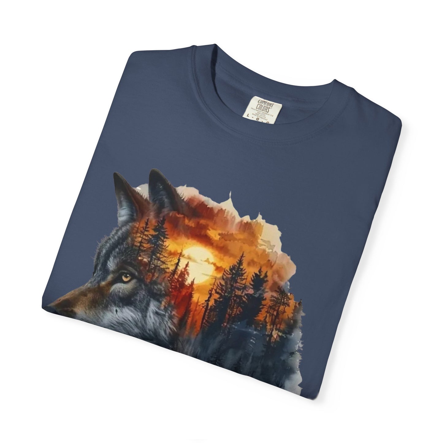 Wolf Reflection Garment-Dyed T-Shirt, Nature Tee, Wilderness Shirt, Animal Lover Clothing, Gift for Outdoorsy Friends