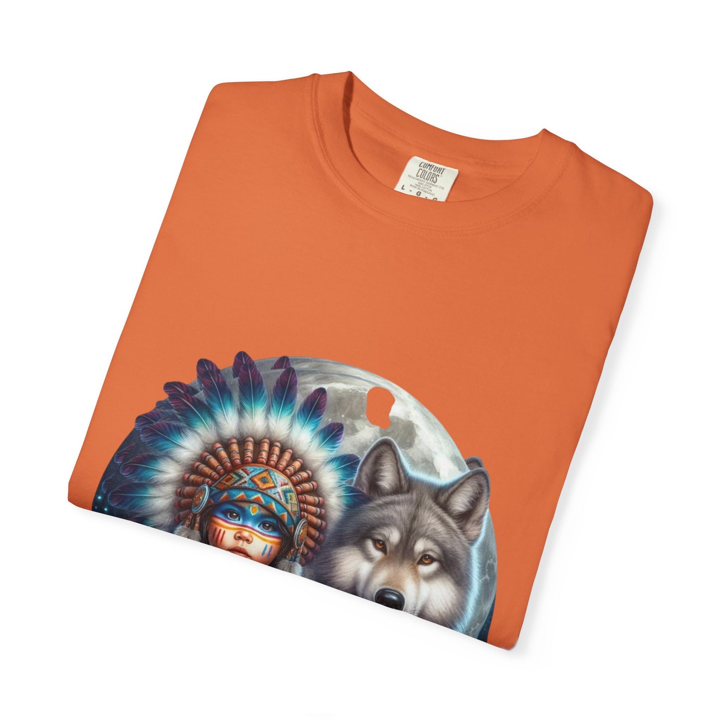 Garment-Dyed T-Shirt featuring Indigenous Art - Every Child Matters, Unisex Tee, Bohemian Style Top, Eco-Friendly Fashion, Unique Gift Idea