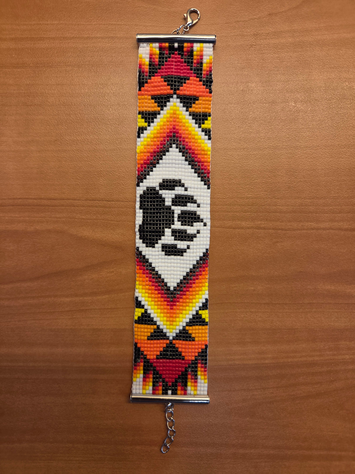 Bear Paw Print Handmade Loom Beaded Bracelet | Native-Inspired Jewelry | Miyuki Delica Beads