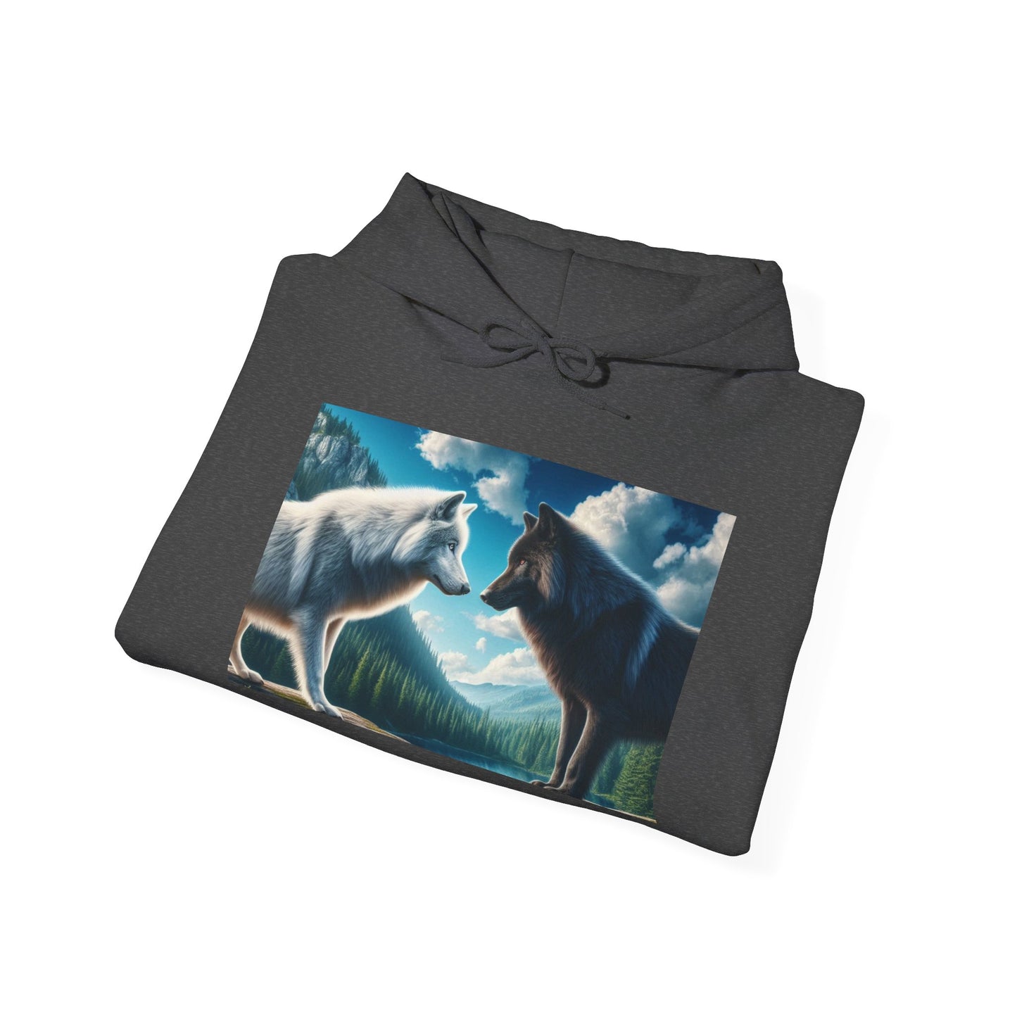 Wolf Confrontation Hoodie - Cozy Unisex Pullover for Nature Lovers, Perfect Gift for Wildlife Enthusiasts, Winter Wear, Outdoor [...]