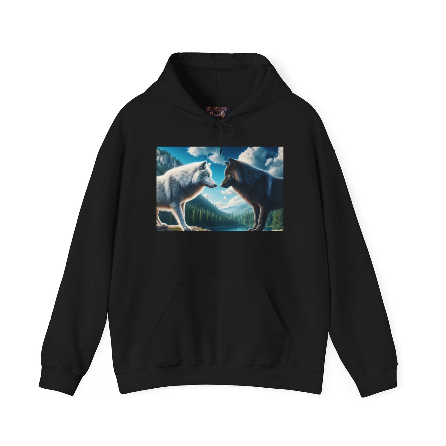 Wolf Confrontation Hoodie - Cozy Unisex Pullover for Nature Lovers, Perfect Gift for Wildlife Enthusiasts, Winter Wear, Outdoor [...]