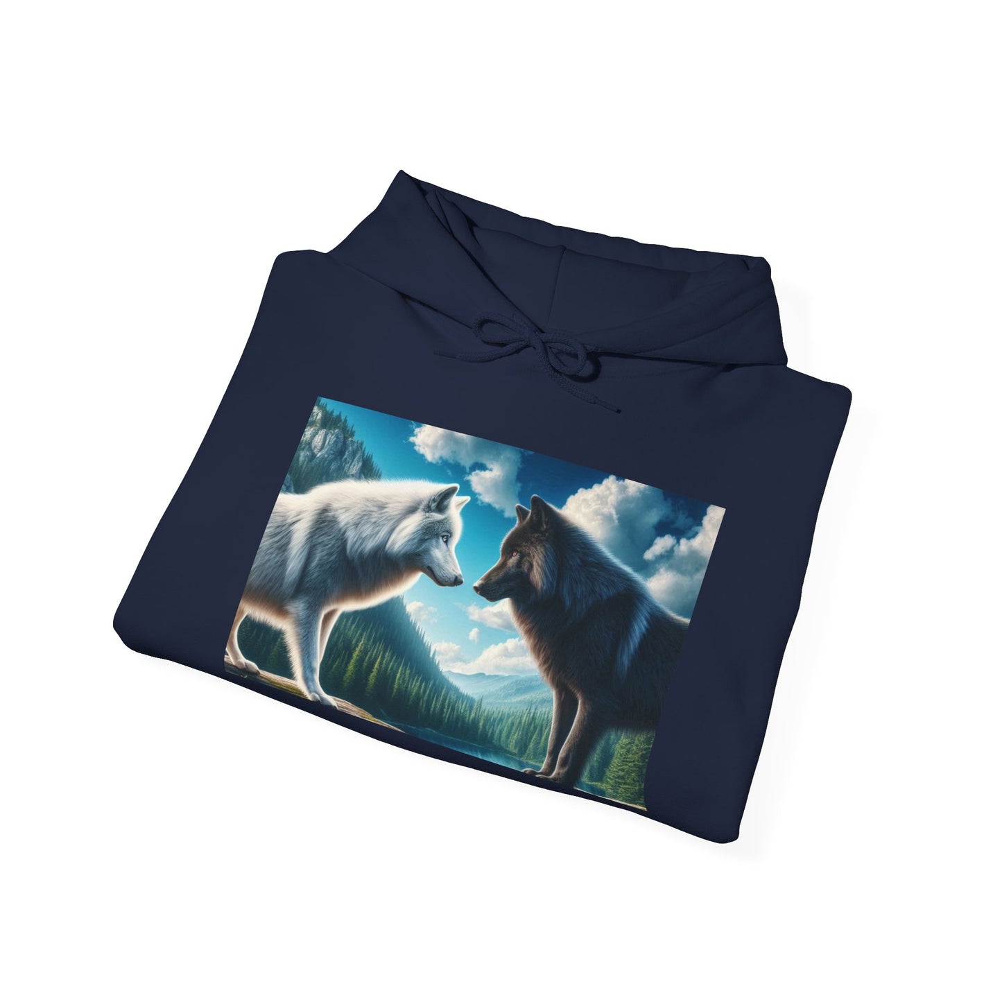 Wolf Confrontation Hoodie - Cozy Unisex Pullover for Nature Lovers, Perfect Gift for Wildlife Enthusiasts, Winter Wear, Outdoor [...]
