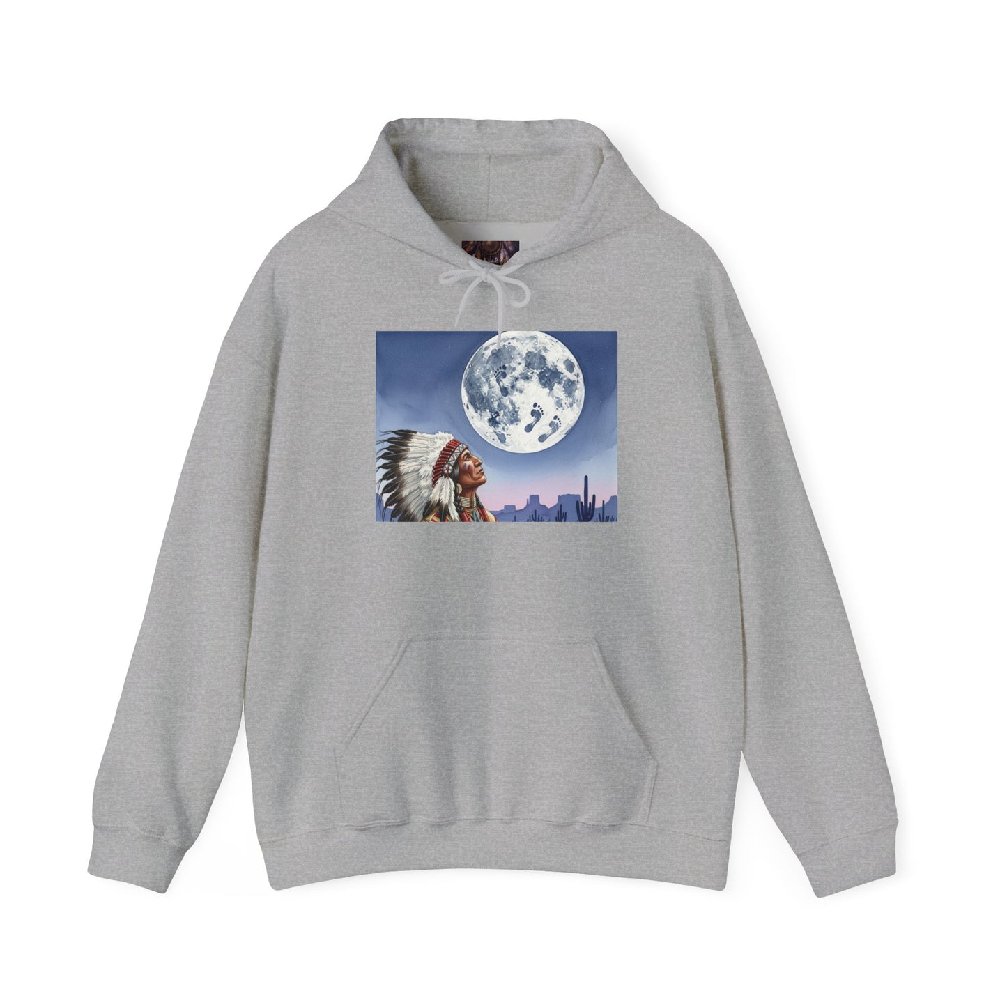 Moonlit Wisdom Hoodie: Embrace Adventure, Native American Art Sweatshirt, Inspirational Gift, Casual Wear, Unisex Hoodie