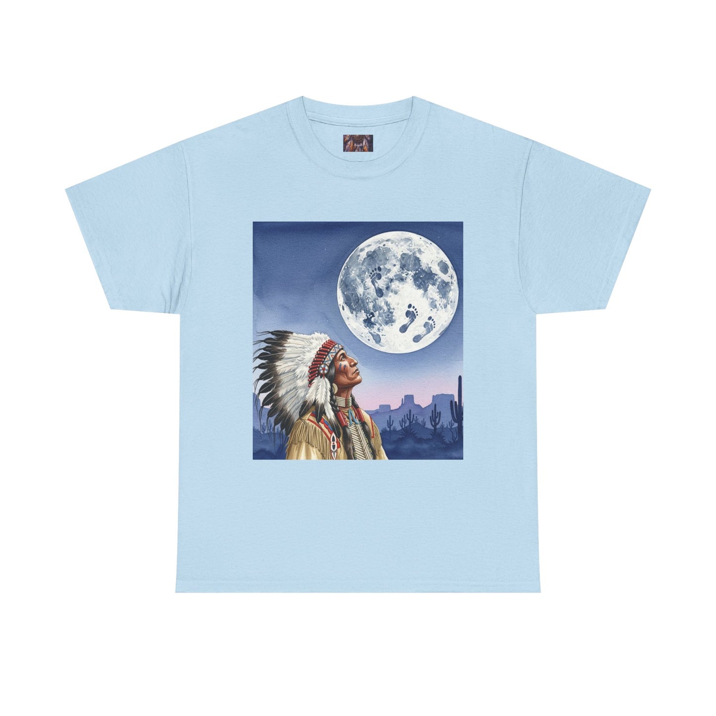 Inspirational Graphic Tee, Unisex Heavy Cotton Tee for Dreamers, Motivational T-Shirt, Moon and Sky Quote Shirt, Gift for Nature Lovers