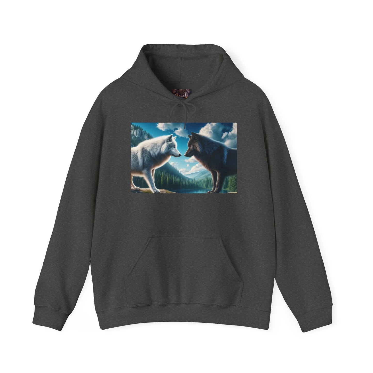 Wolf Confrontation Hoodie - Cozy Unisex Pullover for Nature Lovers, Perfect Gift for Wildlife Enthusiasts, Winter Wear, Outdoor [...]