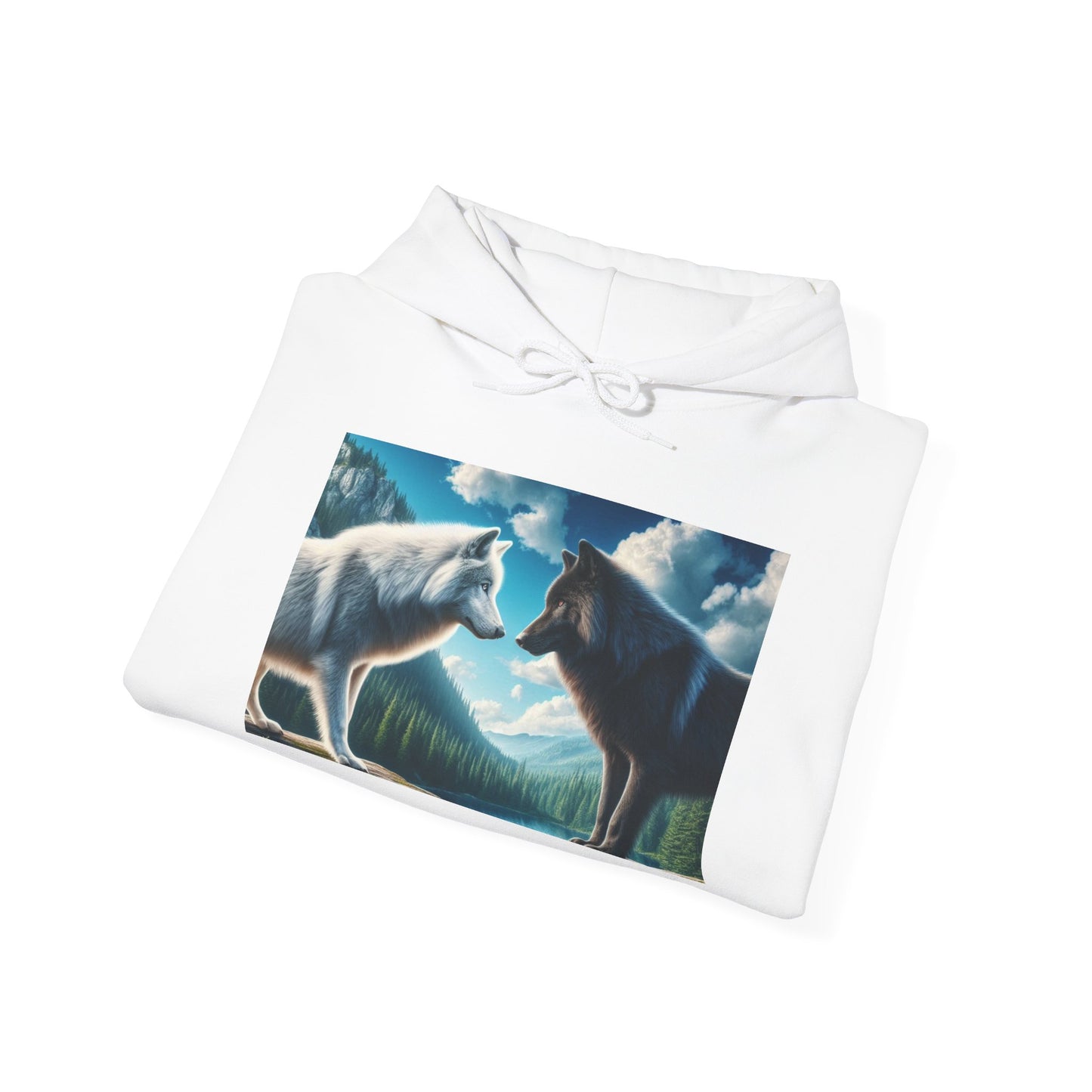 Wolf Confrontation Hoodie - Cozy Unisex Pullover for Nature Lovers, Perfect Gift for Wildlife Enthusiasts, Winter Wear, Outdoor [...]