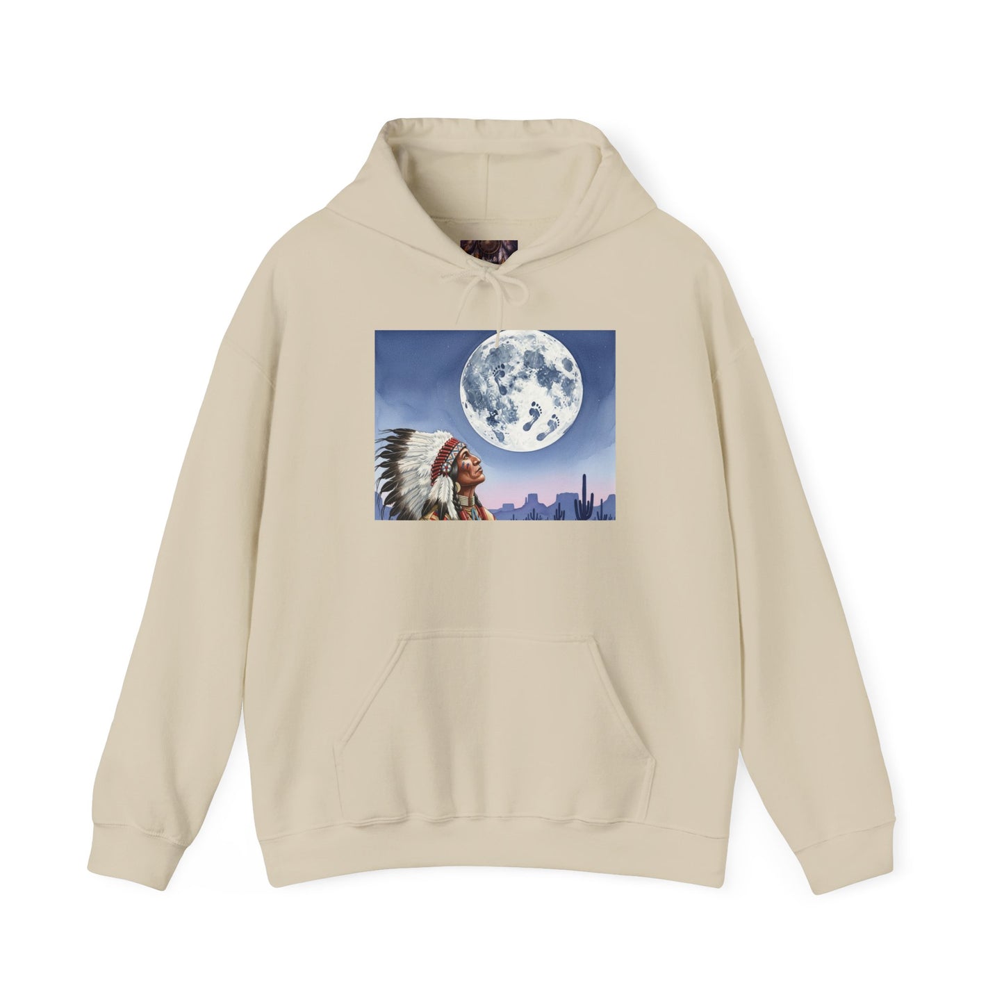 Moonlit Wisdom Hoodie: Embrace Adventure, Native American Art Sweatshirt, Inspirational Gift, Casual Wear, Unisex Hoodie
