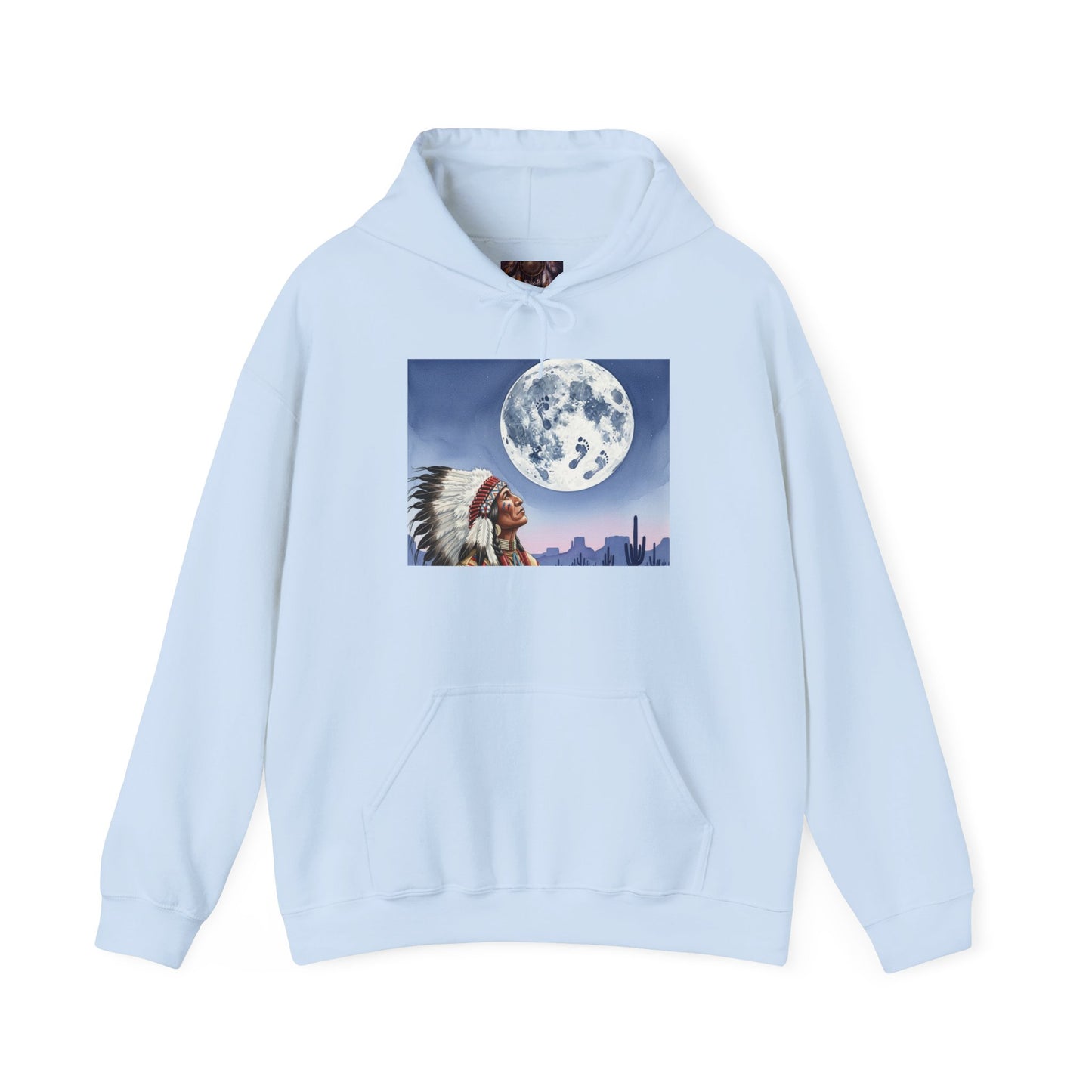 Moonlit Wisdom Hoodie: Embrace Adventure, Native American Art Sweatshirt, Inspirational Gift, Casual Wear, Unisex Hoodie