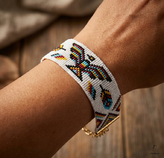 Thunderbird Loom Beaded Bracelet – Handmade Native-Inspired Design