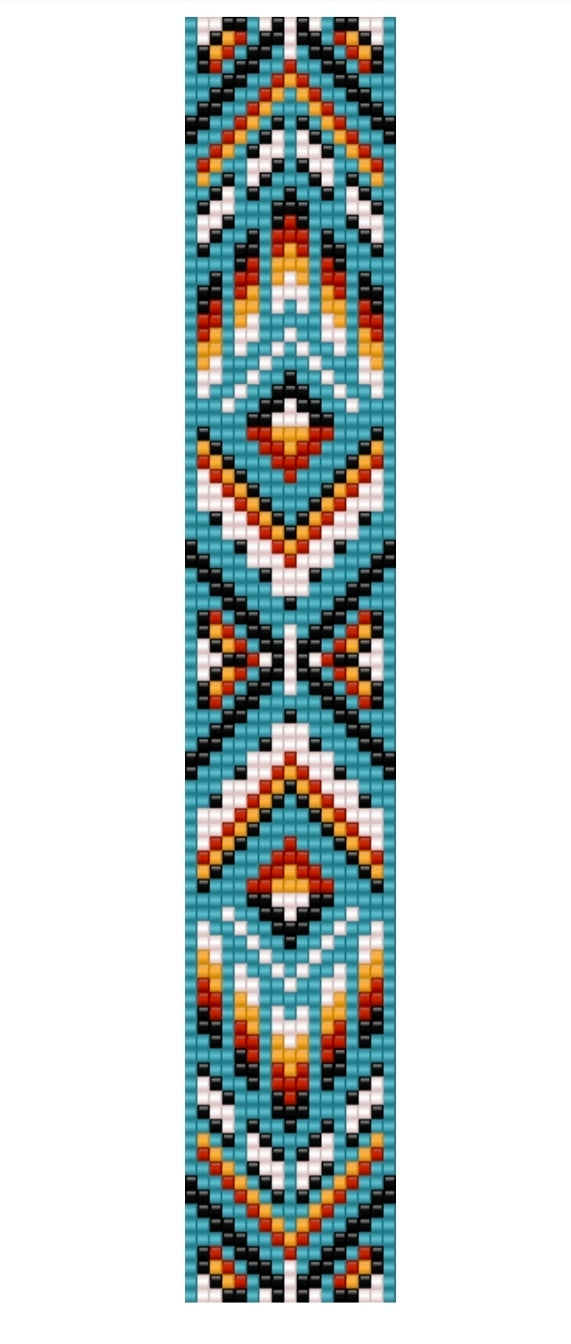 Turquoise Arrow Handmade Beaded Bracelet